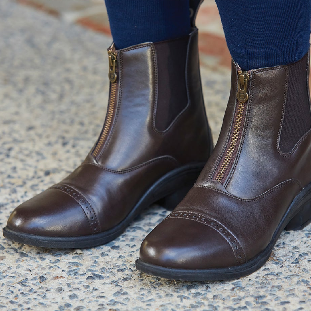 Dublin Altitude Childs Zip Paddock Boots #colour_brown