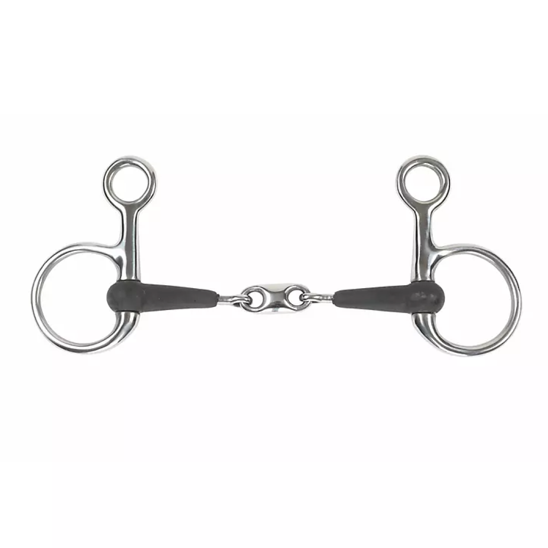 Mors à maillons cacahuètes à joue suspendue Shires Equikind+
