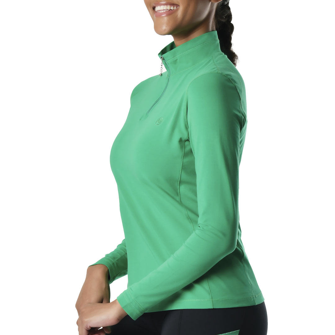 Dublin Giana Long Sleeve Ladies Base Layer #colour_emerald
