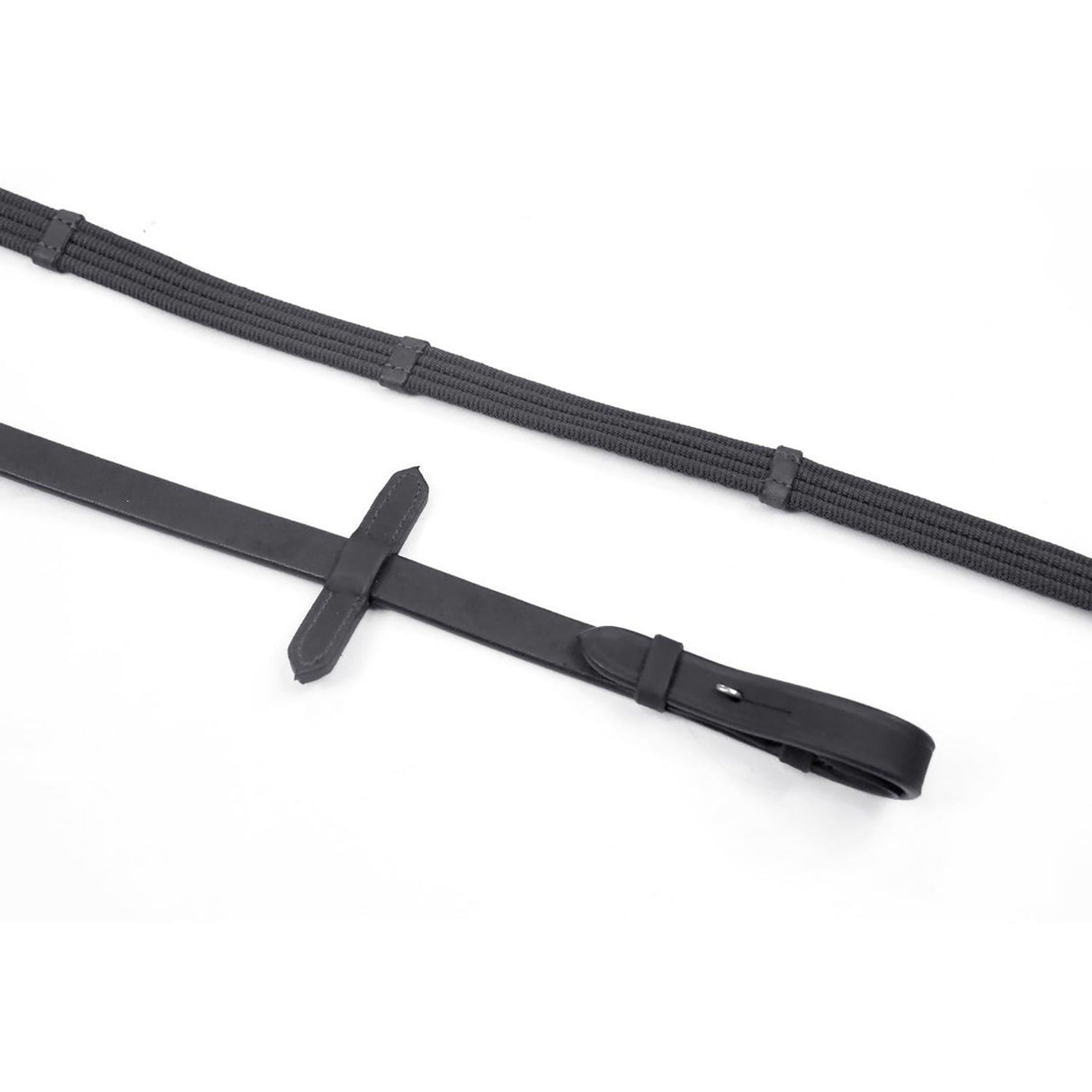 Whitaker Ready To Ride Webbed Reins #colour_black