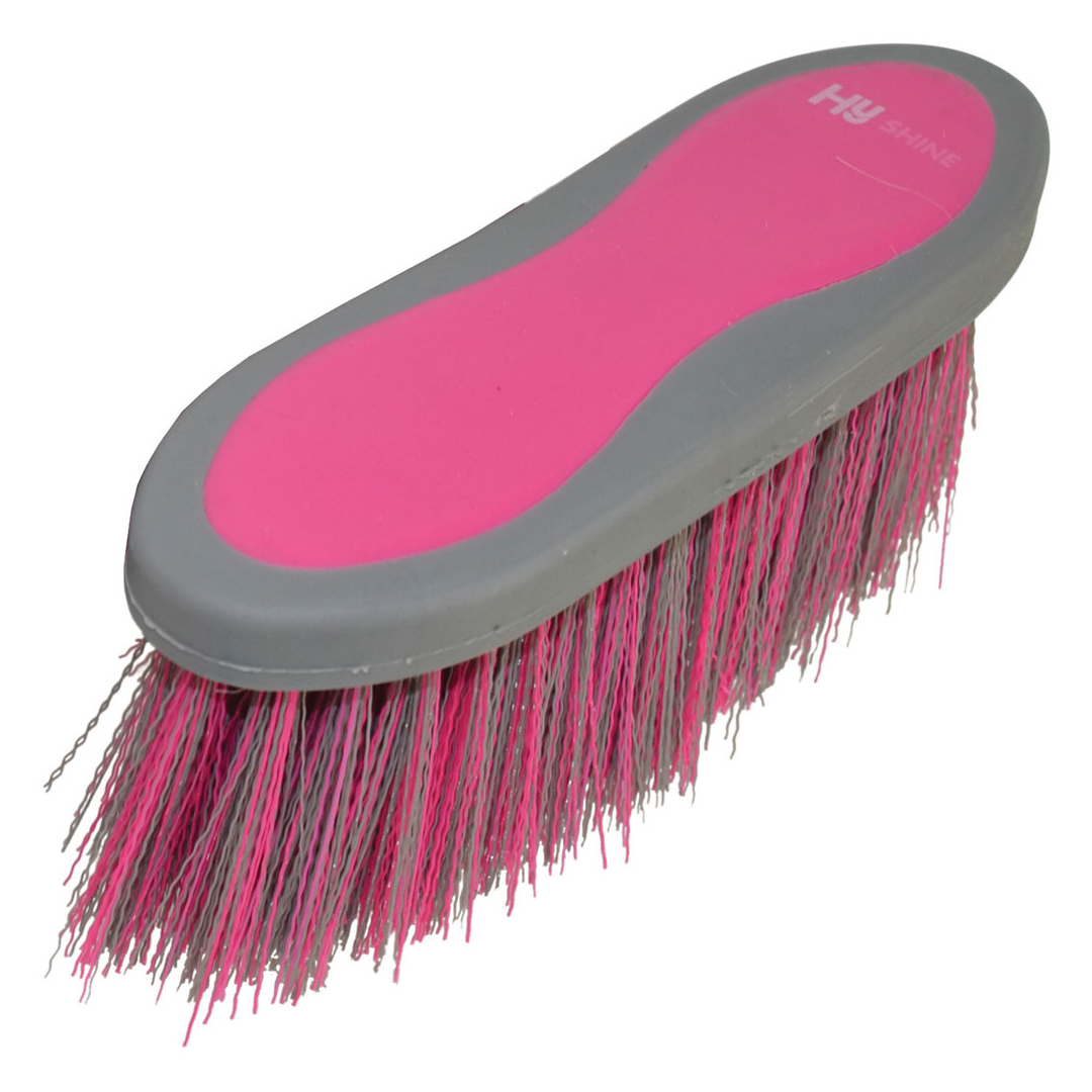 Hy Sport Active Long Bristle Dandy Brush #colour_bubblegum-pink