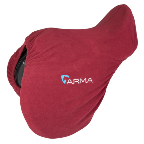 Shires ARMA Fleece Saddle Cover #colour_maroon