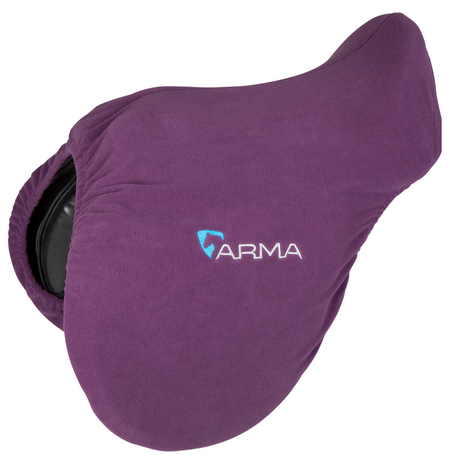 Shires ARMA Fleece Saddle Cover #colour_plum
