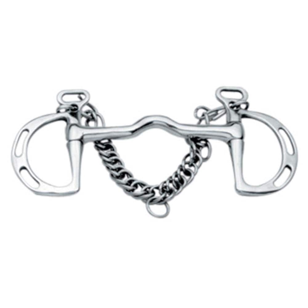 Korsteel Edelstahl Cambridge Mouth Schlitzring-Kimblewick-Gebiss