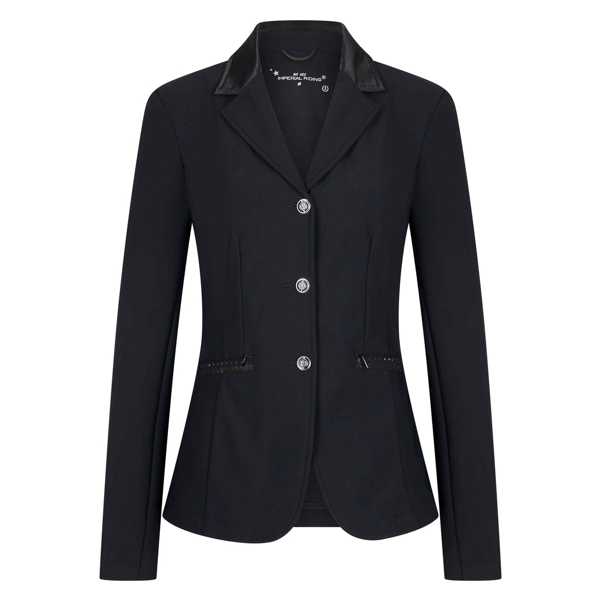 Imperial Riding Vive Capone Children's Competition Jacket #colour_black-gun-metal