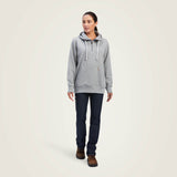 Ariat Women's Rebar Skill Set 12 Zip Hoodie #colour_heather-grey