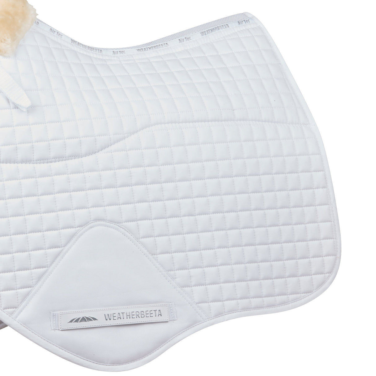 Weatherbeeta Prime Comfy Fleece Jump Shaped Saddle Pad #colour_white