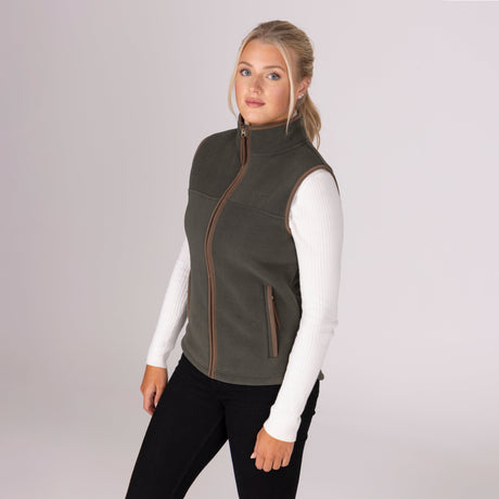 Shires Aubrion Core Ladies Fleece Gilet #colour_green