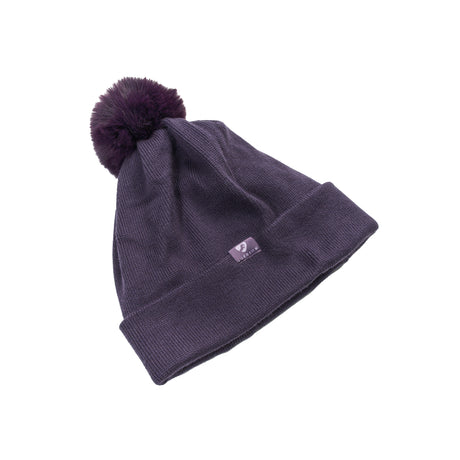 Shires Aubrion Fleece Lined Bobble Hat #colour_purple