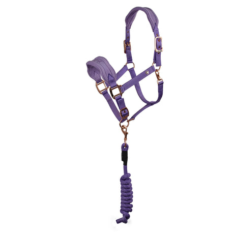 Shires ARMA Comfy Fleece Headcollar & Rope #colour_lavender