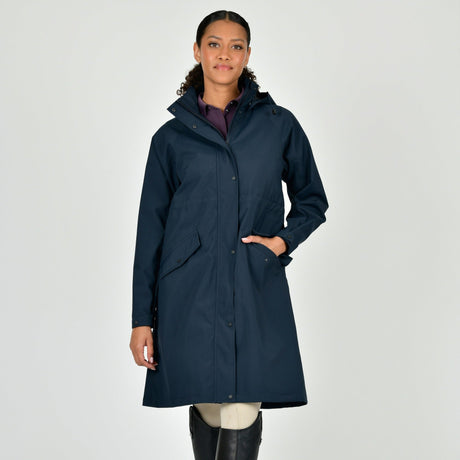 Dublin Ladies Rowan Waterproof Riding Coat #colour_sky-captain