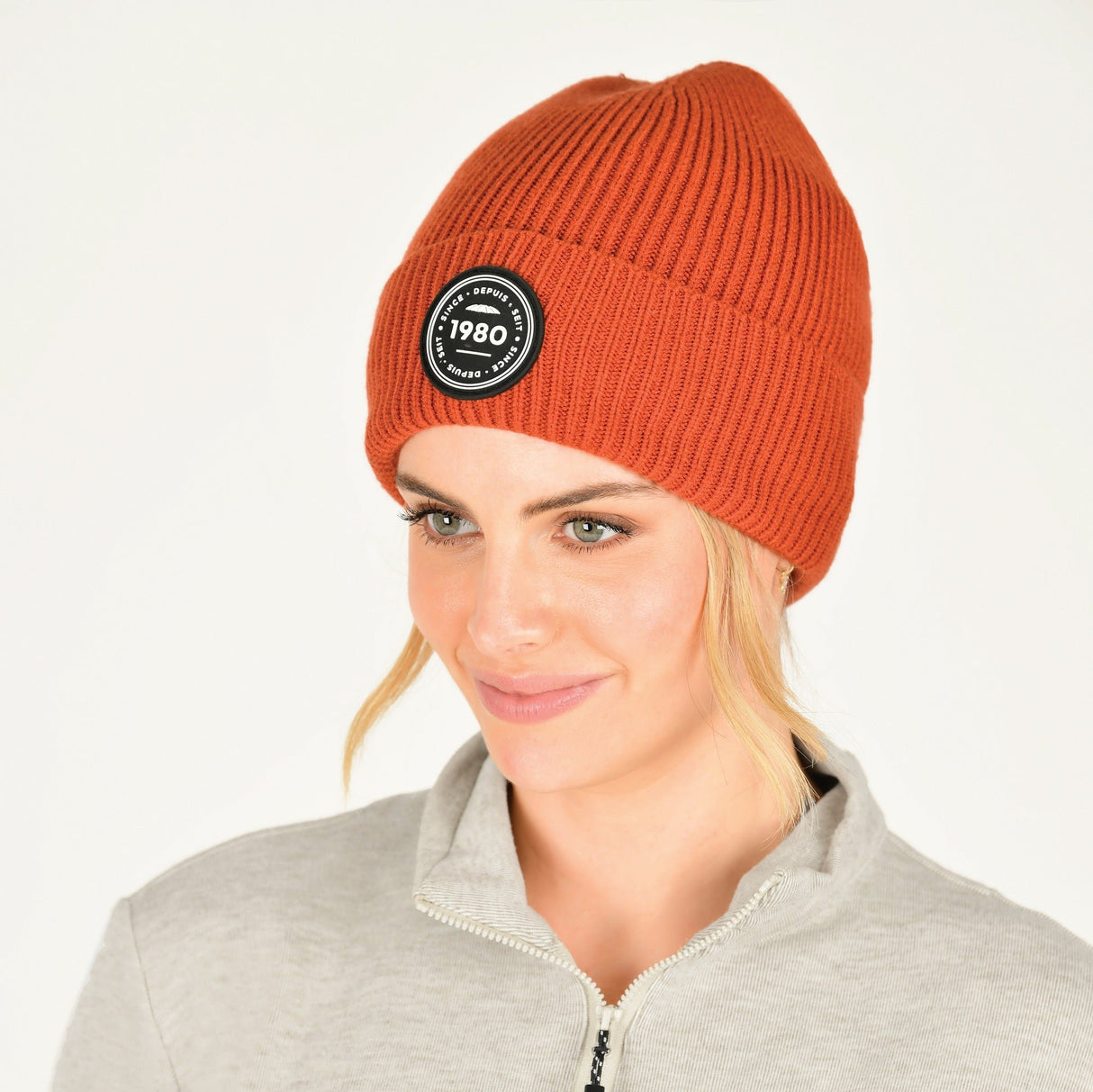 Weatherbeeta Adults Fleece Lined Beanie #colour_red-ochre