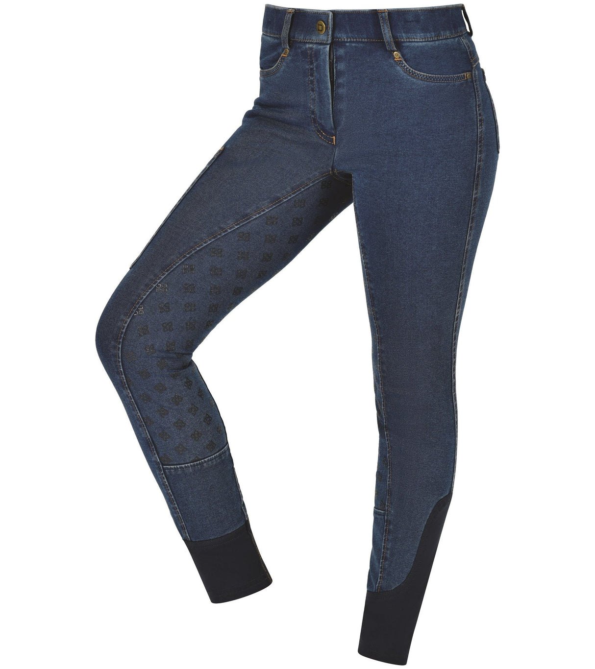 Dublin Kids Shona Denim Full Seat Breeches #colour_light-blue-denim