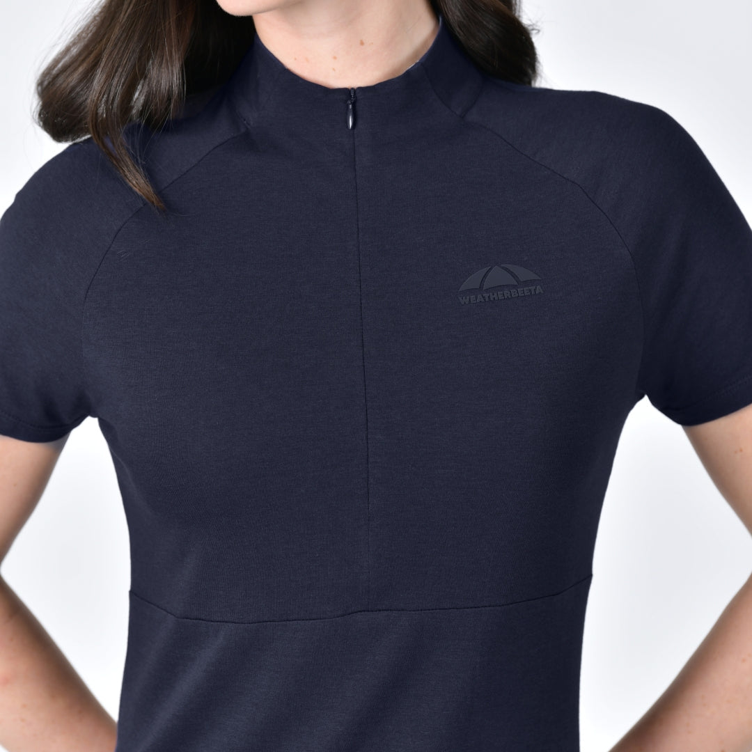 Weatherbeeta Ladies Bamboo Short Sleeve Performance Base Layer #colour_navy