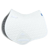 Weatherbeeta Suede Elite Air-Tec Jump Shaped Saddle Pad #colour_white