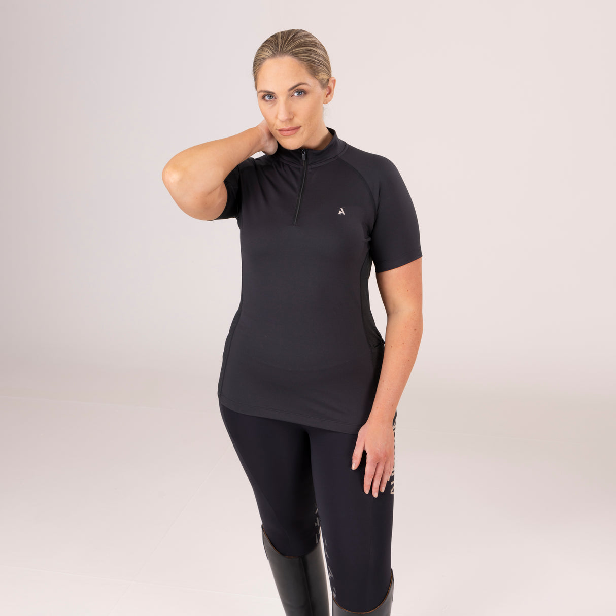 Shires Aubrion Ladies React Short Sleeve Base Layer #colour_shadow