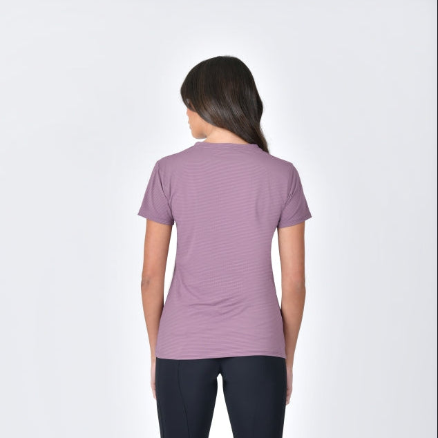 Weatherbeeta Ladies Relaxed Copper UV Short Sleeve Tee #colour_mauve-wine