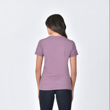 Weatherbeeta Ladies Relaxed Copper UV Short Sleeve Tee #colour_mauve-wine