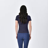 Weatherbeeta Ladies Relaxed Copper UV Short Sleeve Tee #colour_navy