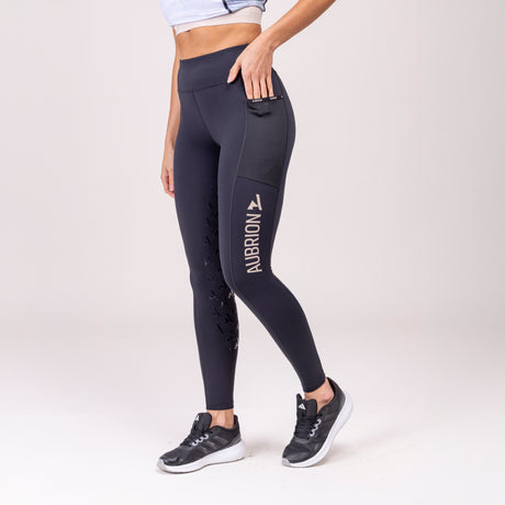 Shires Aubrion Ladies React Non-Stop Riding Tights #colour_shadow