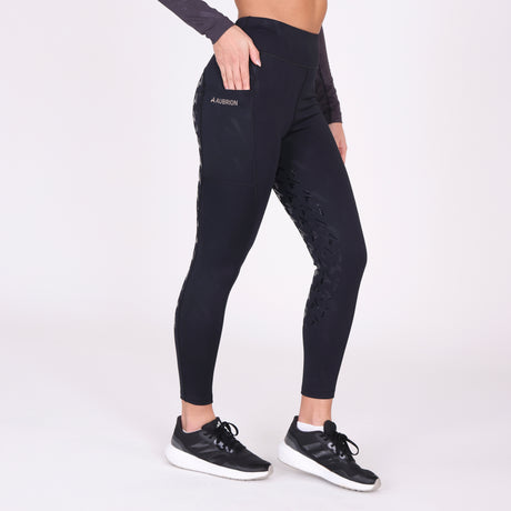 Shires Aubrion Ladies React Winter Riding Tights #colour_shadow