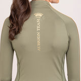 Shires Aubrion Ladies Team Long Sleeve Base Layer #colour_moss