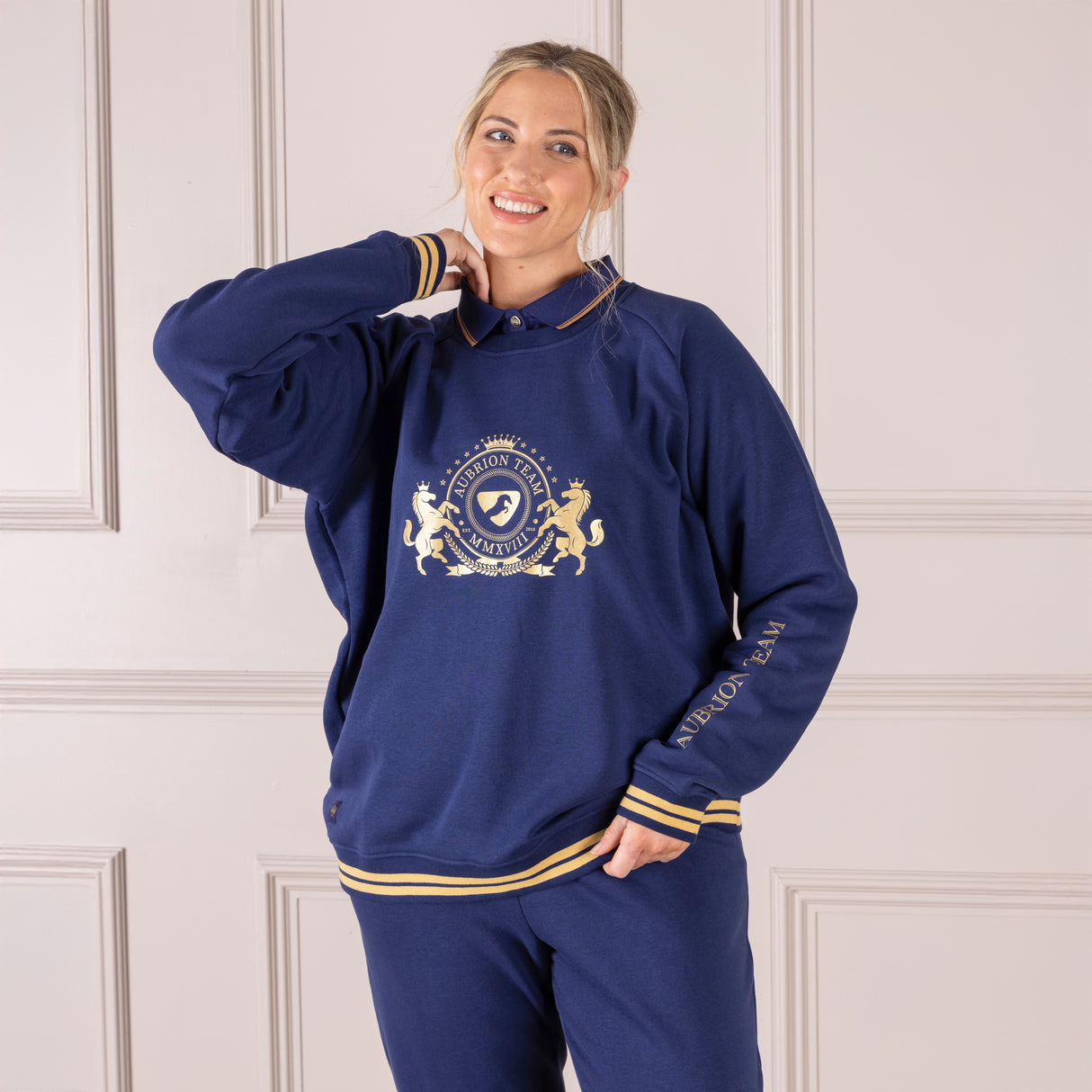 Shires Aubrion Ladies Team Sweatshirt #colour_midnight