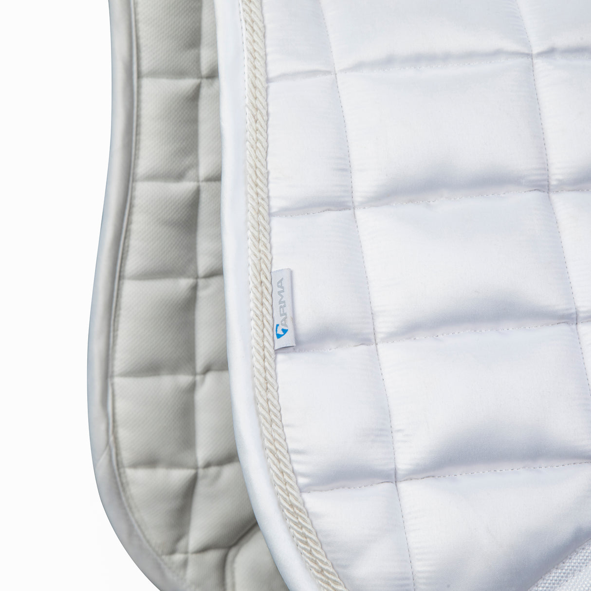 Shires ARMA Eltar Satin Dressage Saddlecloth #colour_white