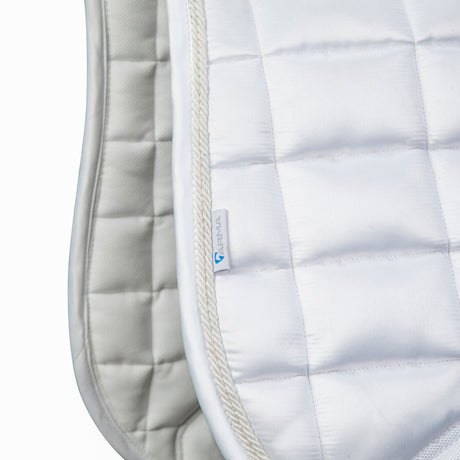 Shires ARMA Eltar Satin Dressage Saddlecloth #colour_white