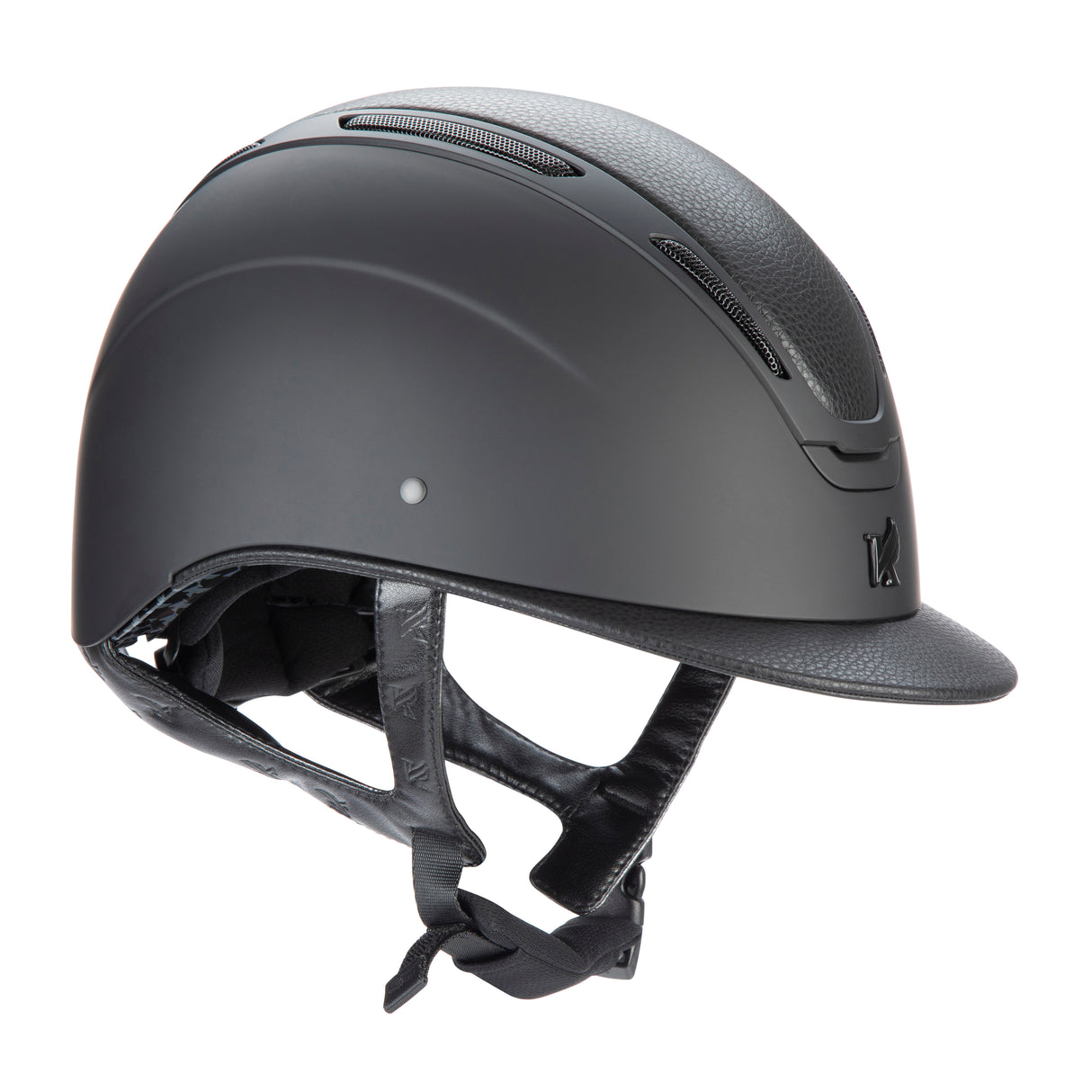 Shires Karben Amity Leather Riding Hat #colour_black