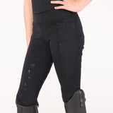 Shires Aubrion Optima GX Riding Tights - Young Rider #colour_black