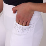 Shires Aubrion Optima GX Riding Tights - Young Rider #colour_white