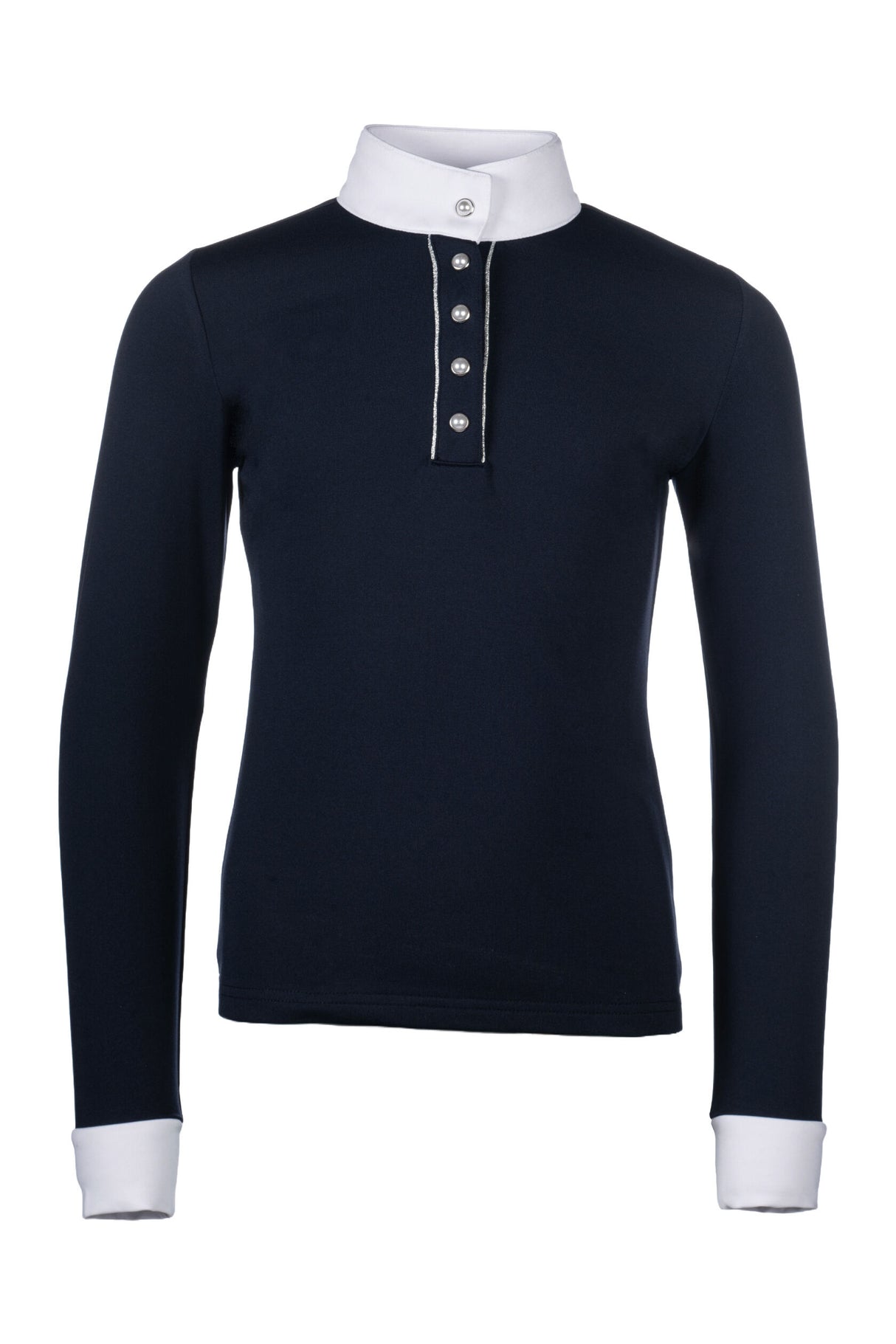 HKM Children's Long Sleeve Competition Shirt -Emilia Kids- #colour_deep-blue