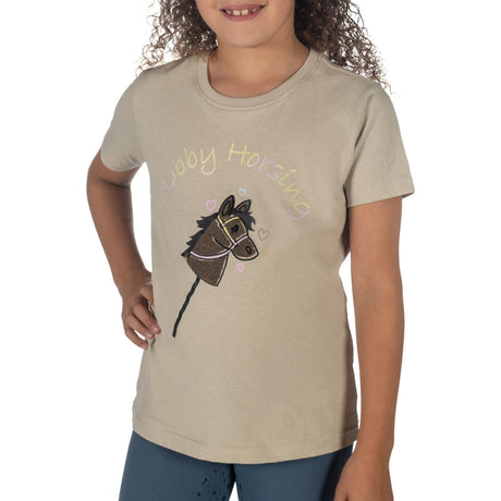 HKM Children's T-shirt -Hobby Horsing Rainbow- #colour_beige