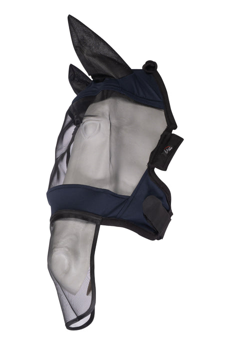 HKM Anti-Fly Mask -Premium- with Nose #colour_deep-blue