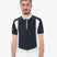 Equestro Men's Slim Fit Polo Shirt In Technical Fabric With Piping #colour_blue-white