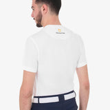Equestro Men's Basic T-Shirt With Tone-On-Tone Logo #colour_white
