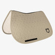 Equestro Jumping Saddle Pad Cube Quilting #colour_beige
