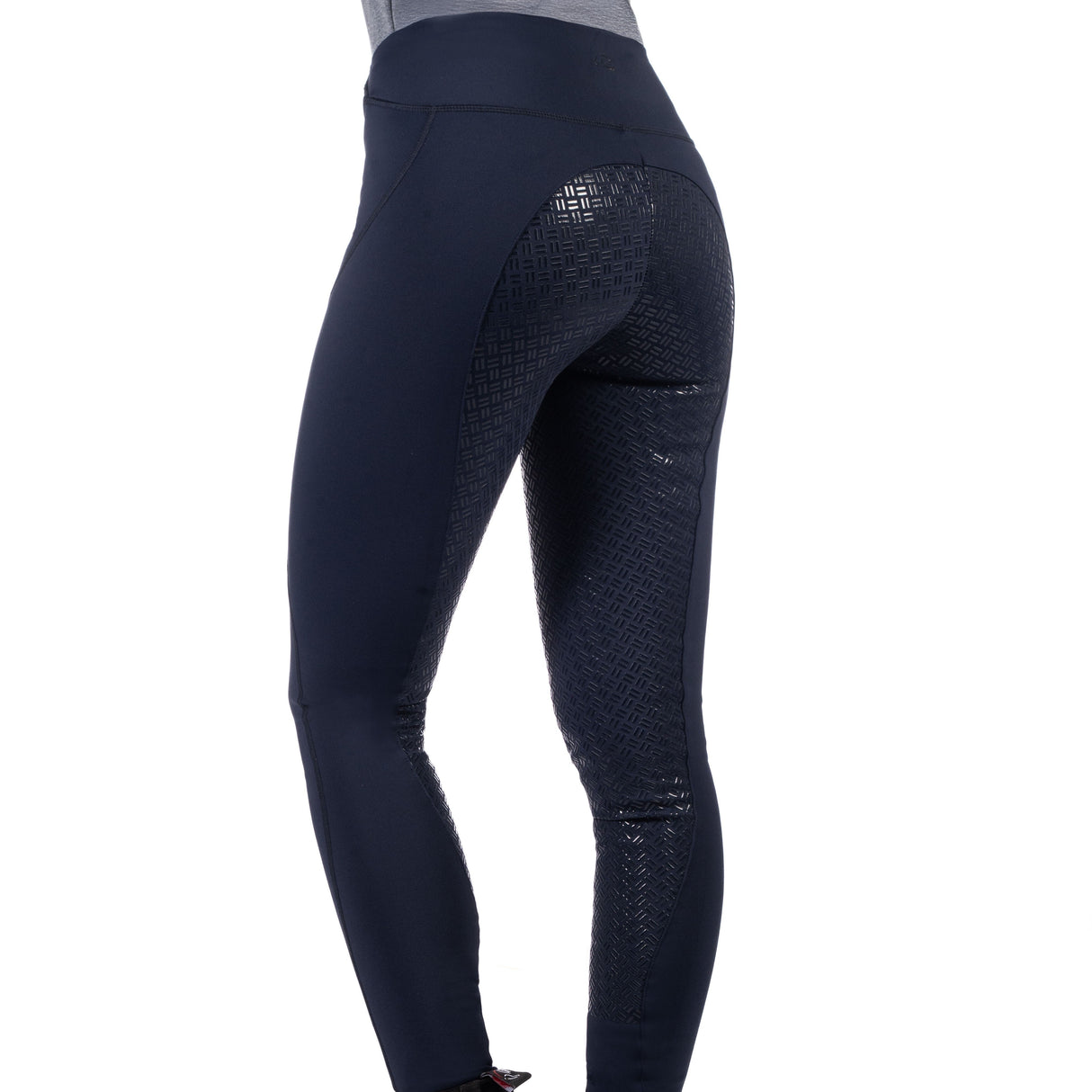 HKM Ladies Silicone Full Seat Riding Leggings -Rio- #colour_deep-blue