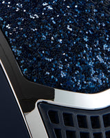 Equestro Helmet With Rhinestones And Wide Visor Homologation En 1384-2023 #colour_blue-silver