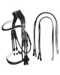 Acavallo Giocanda Bridle Calfskin & Double Reins #colour_brown