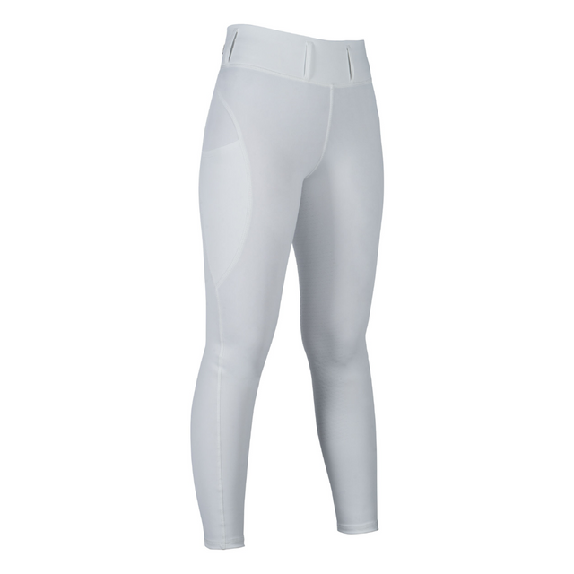 HKM Womens's Silicone Full Seat Riding Leggings -Jil High Waist- #colour_white