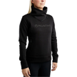 Montar MoNaja High Collar Sweatshirt with Gun Metal Crystal Logo #colour_black