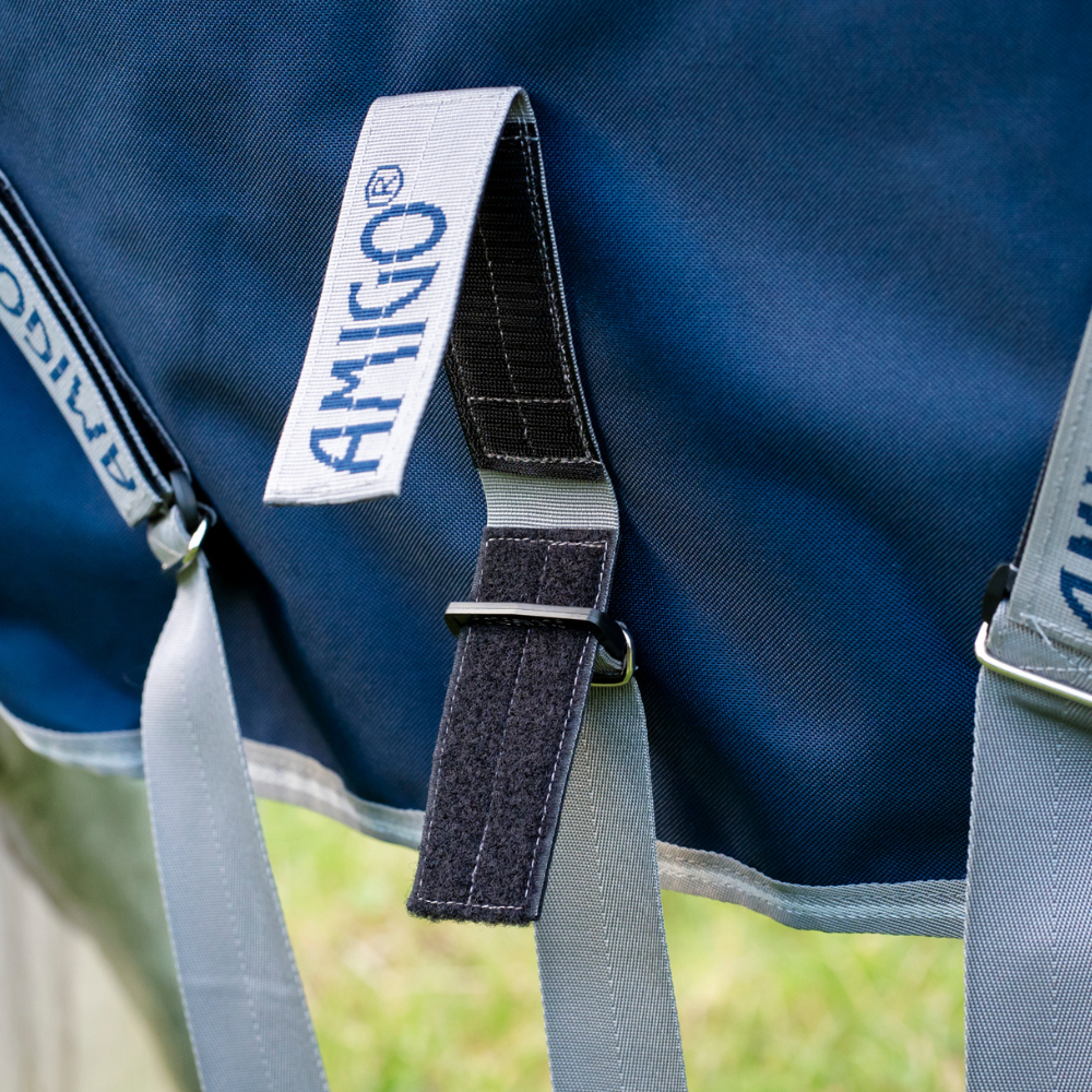 Horseware Ireland Amigo 1200D FieldSafe Plus 250g Turnout Rug Turnout Rug #colour_navy-titanium-grey-silver