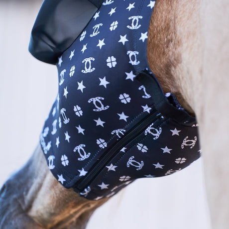 Imperial Riding Trail Ride Fly Mask #colour_black-aop