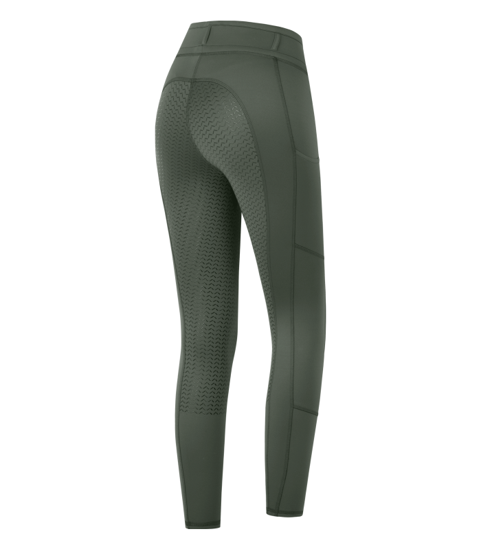 E.L.T Ella Ladies Riding Thermal Leggings #colour_dark-olive