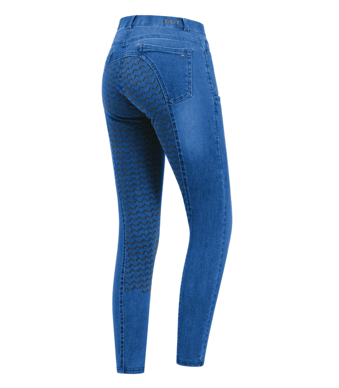 E.L.T Ladies Luna Jeans Breeches #colour_jeans-blue