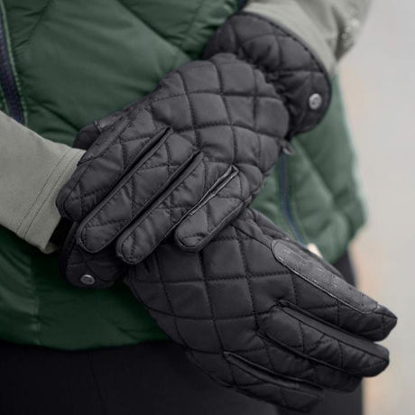 E.L.T Adult Diamond Winter Riding Glove #colour_black