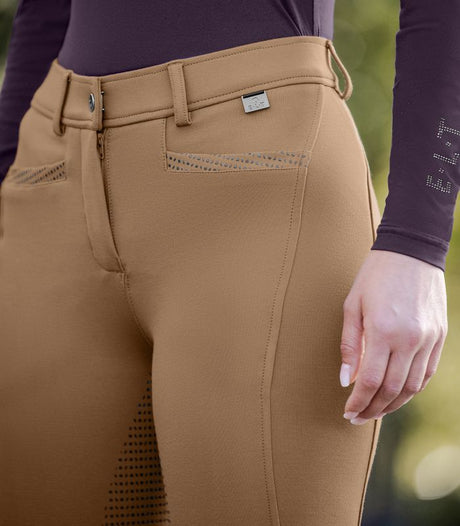 E.L.T Oktavia Ladies Silicone Breeches #colour_cappuccino