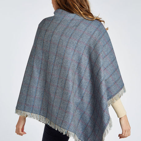 Dubarry Womens Hazelwood Tweed Poncho #colour_denim-haze